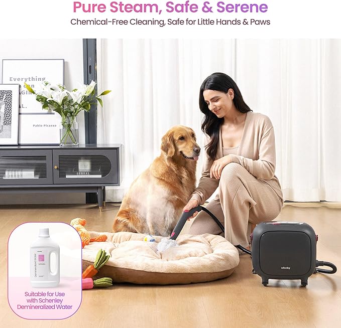 Schenley 21-in-1 Steam Cleaner, High-Pressure Heavy-Duty Steamer for Deep Cleaning Floors, Tiles, Upholstery, Grout, Grill and Cars, Fast Heat-Up, Large Water Tank, Multi-Purpose, Portable Design