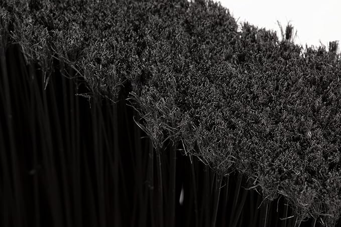 SPARTA 41082EC03 Plastic Color Coded Broom, Flagged Bristles, Long Broom With Angled Head For Large Debris, 56 Inches, Black, (Pack of 12)