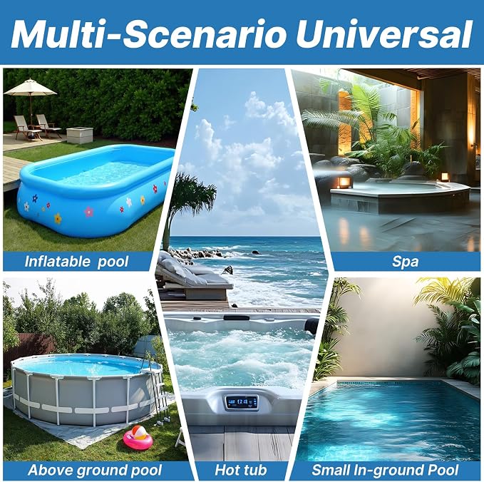 3 in 1 Cordless Rechargeable Pool Vacuum, Handheld Pool Cleaner Ideal for Spas, Hot Tubs and Small Pools for Sand and Debris