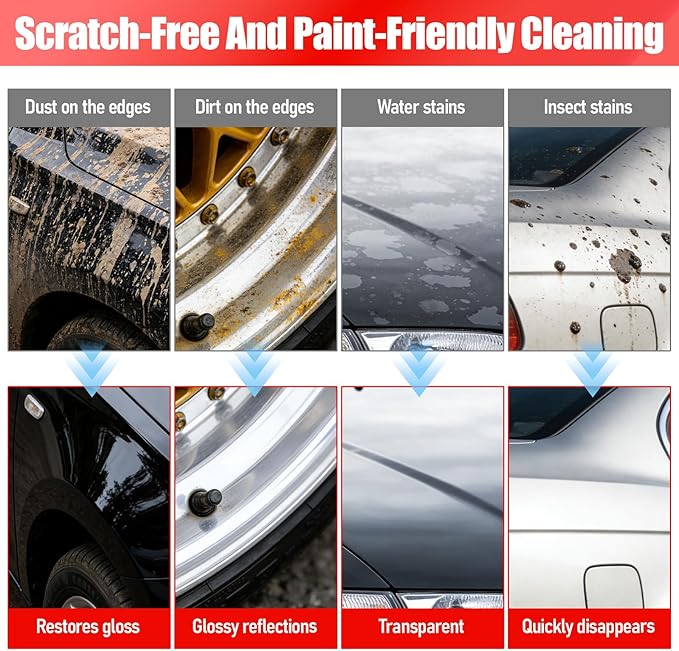 3 Pcs 12'' Clay Towel, Fine Grade Microfiber Clay Decontamination Towel for Cleaning and Release of Paint Contaminants, Improve Wax and Sealant Bond, Enhance Paint Gloss & Color Depth