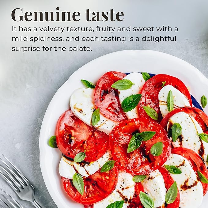 Aged Balsamic Glaze 16.9 fl.oz. (500 ml), High Density Balsamic Vinegar Glaze Drizzle, Cream with Balsamic Vinegar of Modena, Sweet Reduction Glaze - Imported from Italy