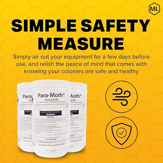 Mann Lake para-Moth, Bee Super Wax Moth Treatment, Protection for Your Bee Equipment, Preserve Hive Quality, Maximize Seasonal Productivity, 1 Lb Canister