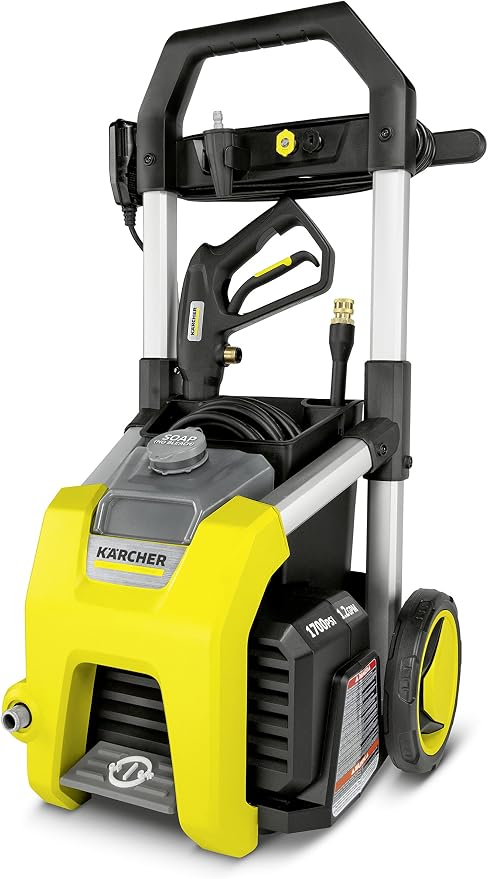 Karcher K1700 1700 PSI TruPressure Electric Power Pressure Washer – 1.2 GPM & Chemical Guys TVD_107_16 V.R.P. Vinyl, Rubber and Plastic (16 Oz)