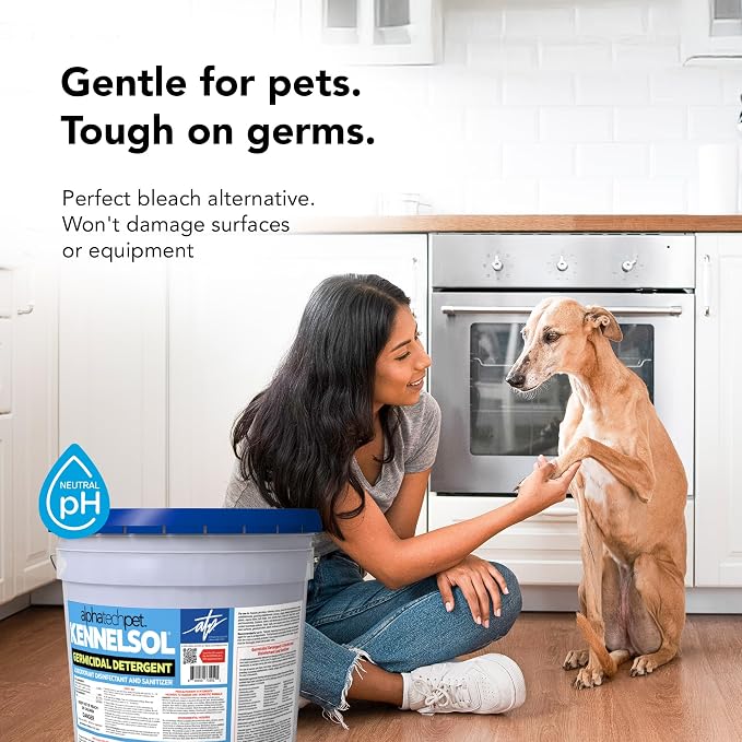 KennelSol Dog Crate Cleaner & Disinfectant for Kennels, Cages, Floors, Litter Boxes & Hard Surfaces | EPA-Registered, Kills Bacteria & Viruses, Parvo Disinfectant | 640 Fl Oz