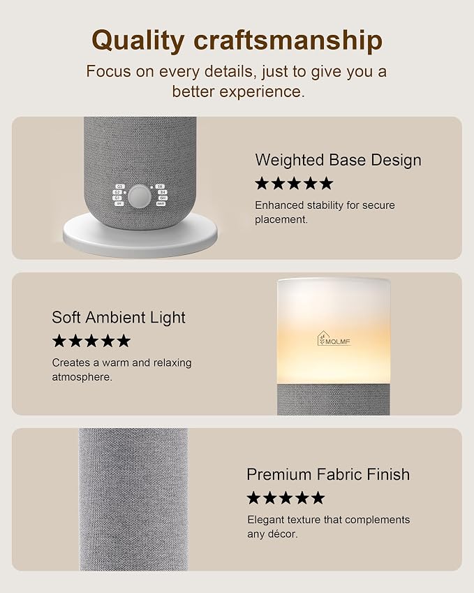Hotel Collection Diffuser Machine,Fabric-Wrapped Design,Candlelight Atmosphere Lamp,1000 Sq Ft,Waterless Essential Oil Diffuser,Scent Air Machine for Home,Includes 2 x 60ml (2 oz) Oils - Gray