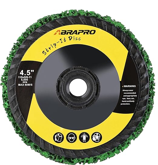 12 Pack, 4.5" x 5/8"-11 Strip Disc, Grinding Disc for Angle Grinder, Industrial Abrasive Wheel for Clean and Remove Paint Coating Rust Welds Oxidation