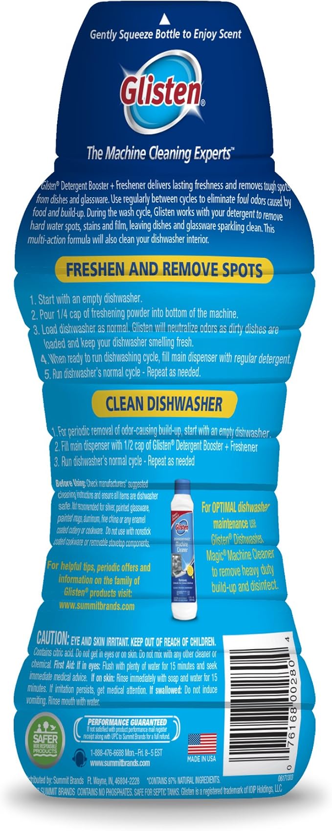 Glisten Dishwasher Detergent Booster and Freshener 6-Pack