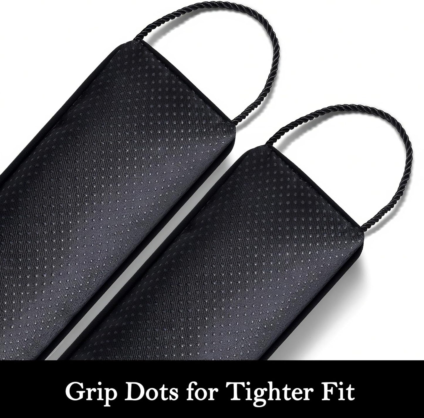 Sunolga 2-Pack 38" Door Draft Stopper Blocks Hot and Cold Air with Removable Washable Cover for Gaps Up to 3", All-Season Seal for Noise, Wind, Door Sweep for Bottom of Door, Home Essentials, Black