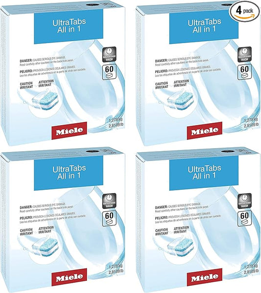 Miele Original GS CL 2406 T UltraTabs All in 1 Dishwasher Detergent Tablets, Multipack of 240 - 11657590