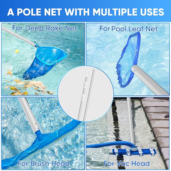 Pool net with 15FT Pool Pole
