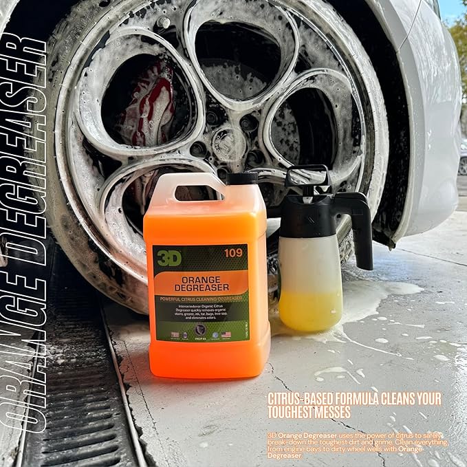 3D Orange Degreaser & Final Touch Quick Detail Spray – Multi-Surface Cleaner & Instant Gloss Finish – 1 Gallon Each
