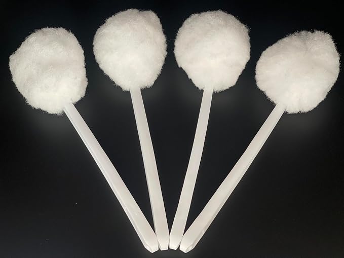 Bowl Brush Toilet Cleaning Brush Set Soft Polyester Head 15x5 inches White (5Pack)