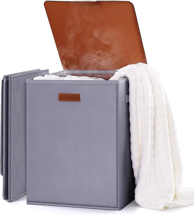 Foldable 40L Large Towel Warmer Bucket，360° Even Heating SPA Towel Warmers for Bathroom, Fast Heating with 4 Modes & 30/60/90 Min Presets & Auto Shut-Off, Gift Box