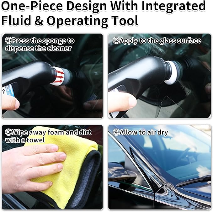 KWV Magic Gem Coating Glass - 8 PCS Portable Anti-Fog Coating Agent with Applicator Micro-Molecular Wiper for Car Windshields Cleaner Tool Set Crystal Shield Quick Defogging for Windows Mirrors 3fl.oz