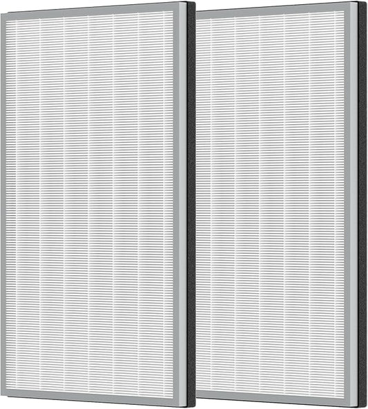 2 Pack Upgraded 3-in-1 Carbon HEPA HE601 Replacement Filter for Shark Air Cleaner Purifier 6 (HE601 & HE602) Part # HE6FKPET