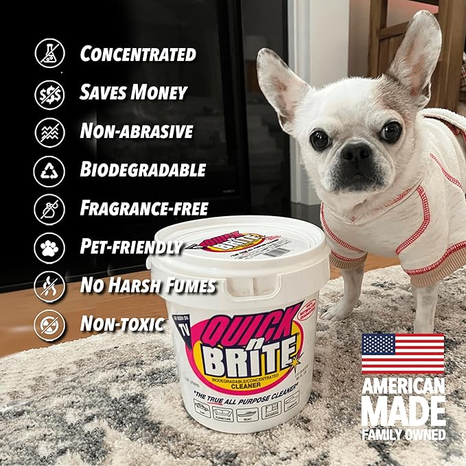 Quick 'n Brite Eco-Friendly Cleaning Supplies Kit - All Purpose Cleaner with Cleaning Paste & Concentrate - Non-Toxic, Powerful Cleaner Includes Sponge - Versatile Solution for Home & Office