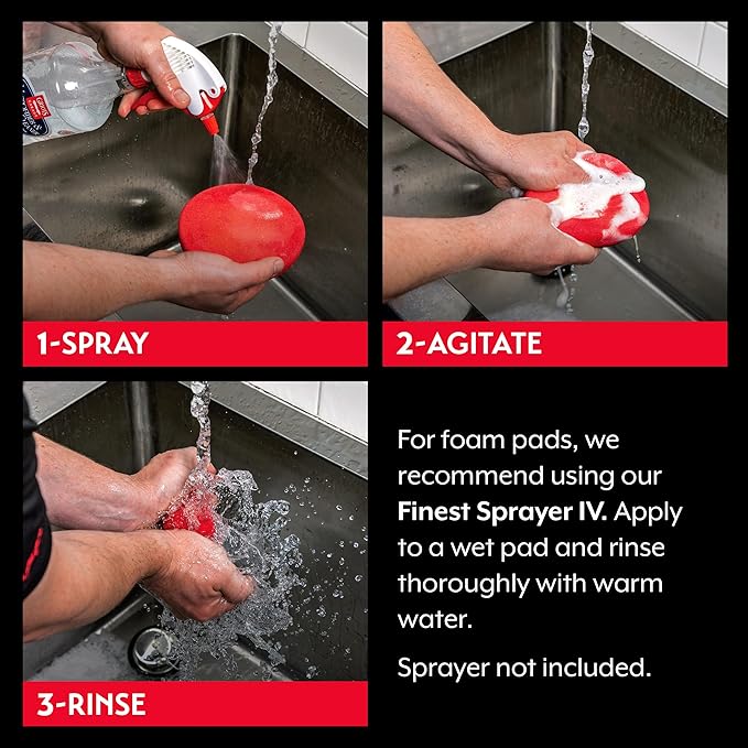 Griot's Garage Microfiber and Foam Pad Cleaner, Removes Polish, Wax, and Sealant Residue, Restores Your Car Cleaning Cloths' Effectiveness, 11067, One Gallon