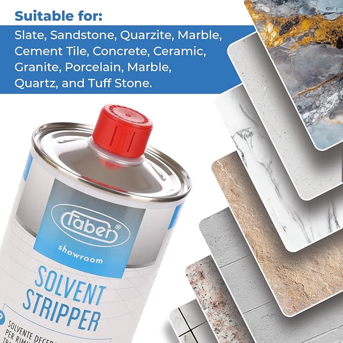 FABER Floor Stripper For Tile & Stone Quick Instant Removal Of Stubborn Dirt & Grease Stains On Tiles, Surfaces & floors. Best Solvent Based Wax Remover & Deep Cleaner For Home & Commercial Use