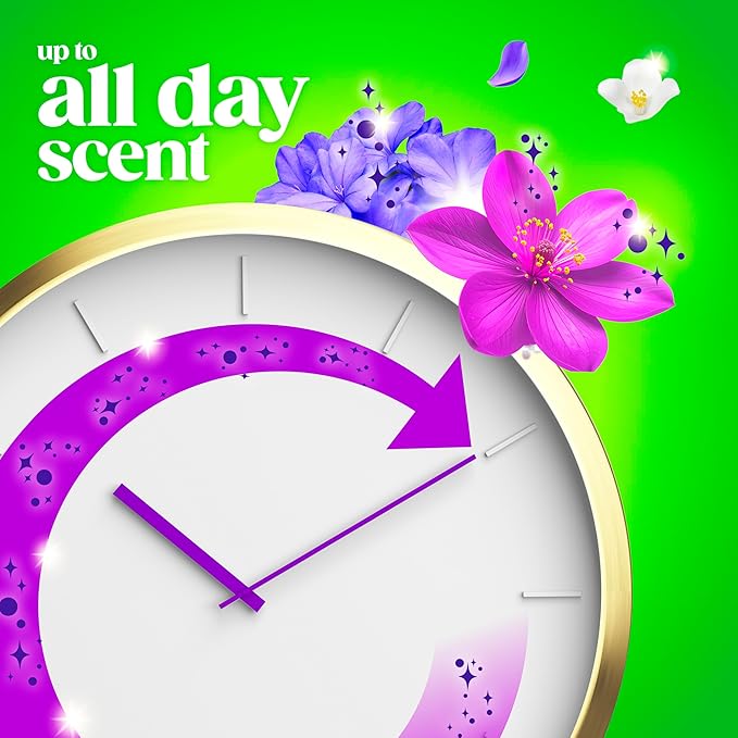 Gain Flings Liquid Washing Detergent Pacs with Odor Defense + Color Guard, Moonlight Breeze Scent, 4-In-1 Liquid Laundry Detergent Pods, Clean & Fresh, 60 Count (Packaging May Vary)