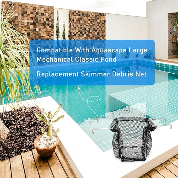 Pond Skimmer Debris Net Compatible with Aquascape 09015 Classic Standard Skimmer, for Small and Medium Ponds, 6" Standard Debris Net, Part Number 29146
