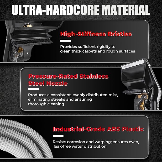 OEM Standard Upholstery Tool Attachment, Better Extractor Hose Kit Compatible with Mighty Pro|Mighty Pro X3|Wide Track Carpet Cleaning Machines, Shop Vac Extractor Kit for Carpet & Upholstery Cleaning