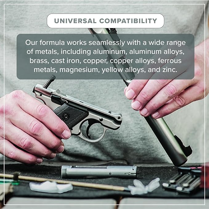 Ultrasonic Gun Cleaner - Makes 8 Gallons - Tillbrook Concentrated Ultrasonic Gun Cleaner - 128 oz Cleaning Solution for Guns, Pistols, & Gun Parts - Safe for Most Gun Finishes - Removes Oil & Grease