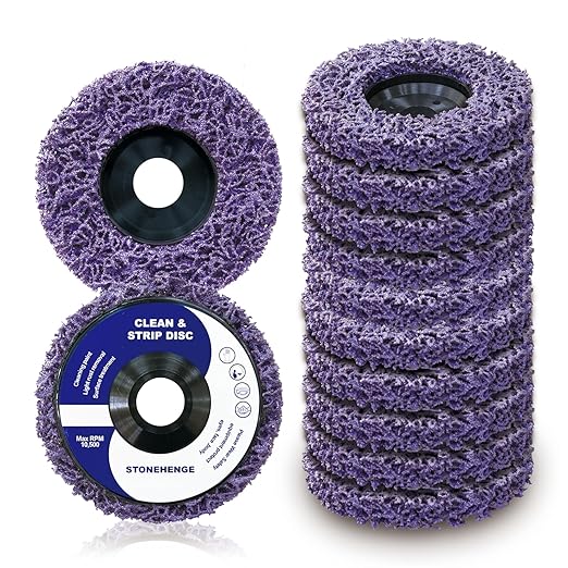 10 PCS - Paint Stripping Wheel Disc Abrasive, Remove Paint Coating Rust Welds Oxidation - Efficient Strip Disc for Metal Surface Preparation & Angle Grinding - (4-1/2" x 7/8")