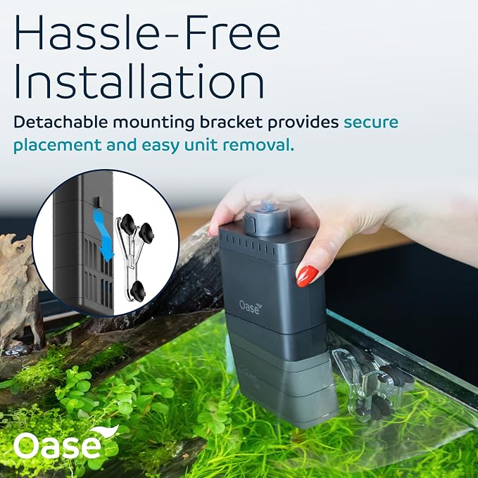 Oase EcoFlow 200 Internal Aquarium Filter – Quiet Submersible Multi-Stage Filter (Biological & Mechanical), Custom Flow, Easy-Clean Modules, For Freshwater, Saltwater Tanks up to 50 Gal (200L)