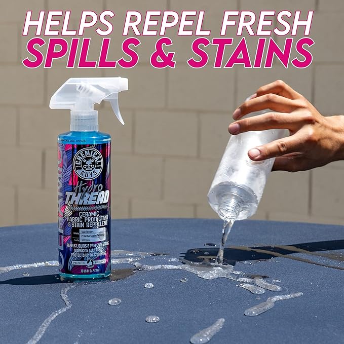 Chemical Guys HOL_996 Convertible Top Cleaner and Protectant Kit With SPI22616 HydroThread Ceramic Fabric Protectant & Stain Repellent (Works on Fabric, Carpet & Upholstery) 3 Item (16 fl oz)