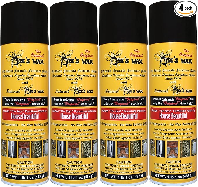 The Original BEE'S WAX Old World Formula Furniture Polish - 4 Pack