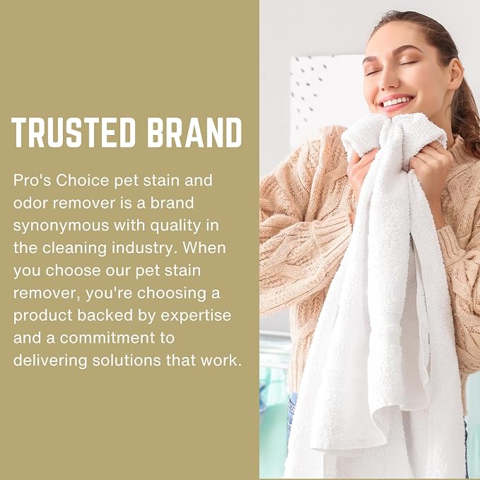 Pro's Choice Urine Stain Remover - Urine Stain Remover for Carpet & Upholstery - Carpet Cleaner Solution Pet Urine and Stain - Urine Odor Eliminator & Cleaner - Versatile Urine Remover (1 Gallon)