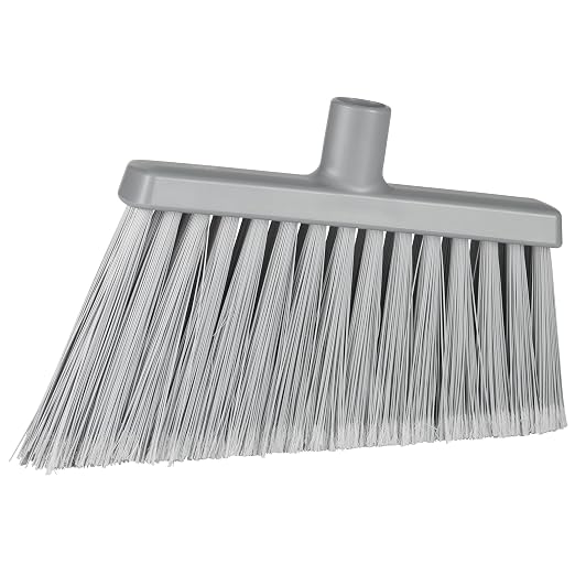 Vikan 291688 Split Bristle Angle Head Broom, 11.4", Gray