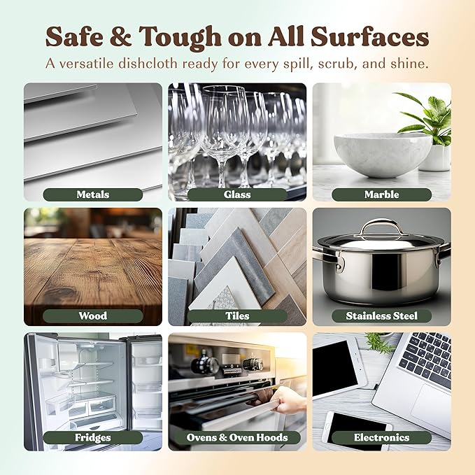 FEBU Save 15% on Swedish Dishcloth + Dishwasher Cleaner Tablets | 5 Pack Watercolor Reusable Paper Towels + 24ct Dish Washer Cleaner Tablets