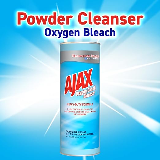 AJAX-14278 Professional Oxygen Bleach Powder Cleanser, Heavy Duty, Bulk Cleaner 21oz Can (Case of 24)