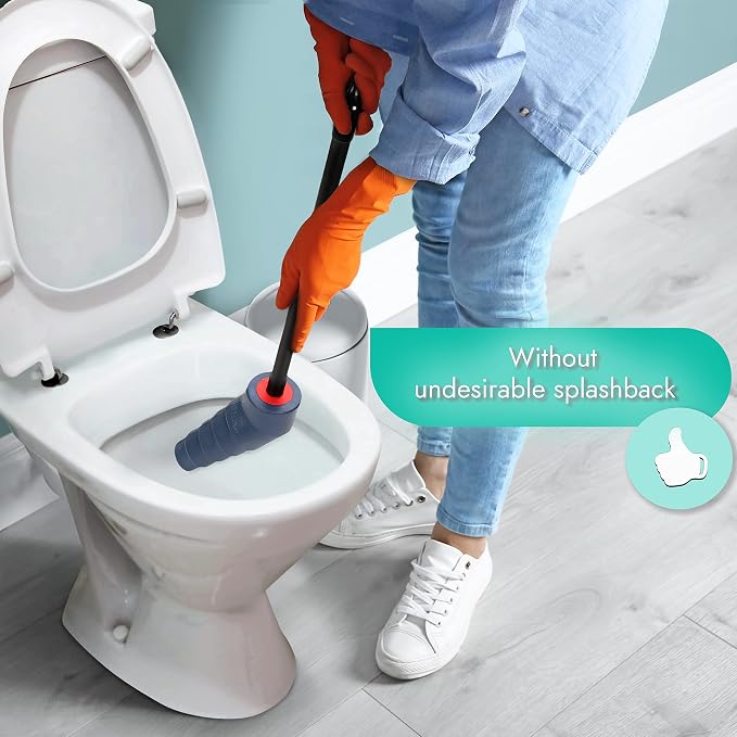THRUSTER Professional Toilet Unblocker for US Toilets | Hydraulic Pressure Plunger for Severe Clogs and Persistent Blockages