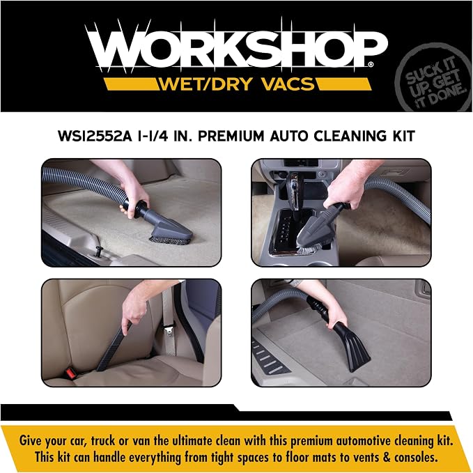WORKSHOP Wet/Dry Vacs WS12552A 1-1/4-in. Auto Detailing Vac Attachment Kit
