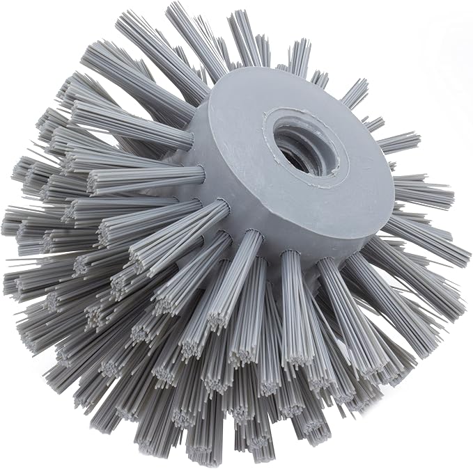 SPARTA Industrial Tank Brush Head Pipe Brush Head, Drain Brush with 3/4" Thread Hole (Handle Not Included) for Commercial Use, Plastic, 5 x 3.9 Inches, Gray - (Pack of 1)