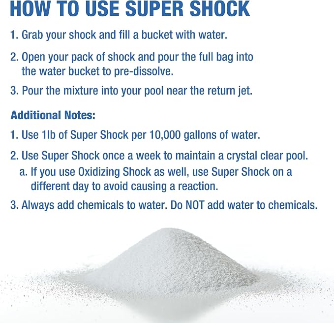 Doheny's Super Pool Shock | Pro-Grade Chlorine Shock, Quick-Dissolving, Fast-Acting 68% Cal-Hypo Granular Pool Shock | 24 x 1lb Bags, Proudly Made in the USA