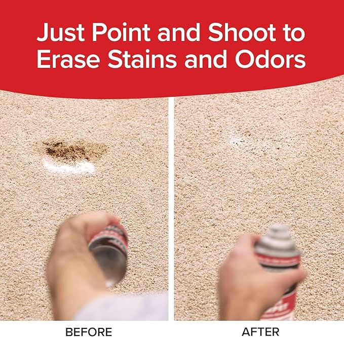 Bull Shot MAX Strength Carpet Spot & Stain Remover, AS-SEEN-ON-TV, Made In US, Just Point & Spray, Stain-Lifting Foam Action, Coffee, Wine, New & Old Stains & More