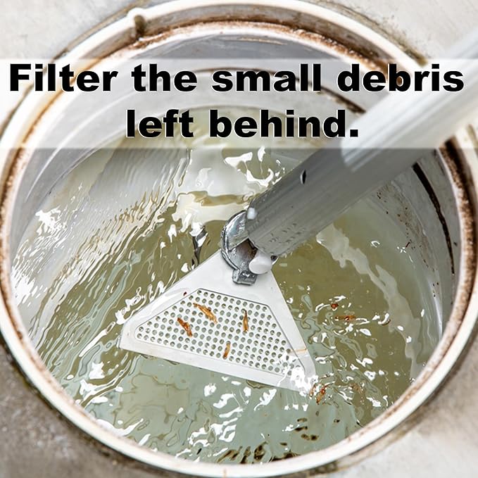 Skimmer Basket Handle and Removal Tool Universal Pool Skimmer Basket Handle for Debris Removal, Keep Hands Safe and Clean Never Bend Over Again