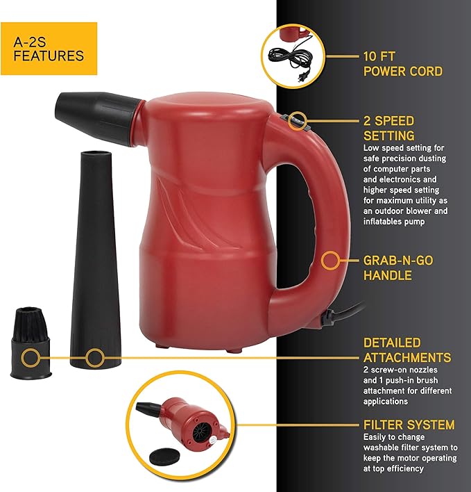 XPOWER A-2S Electric Duster - RED