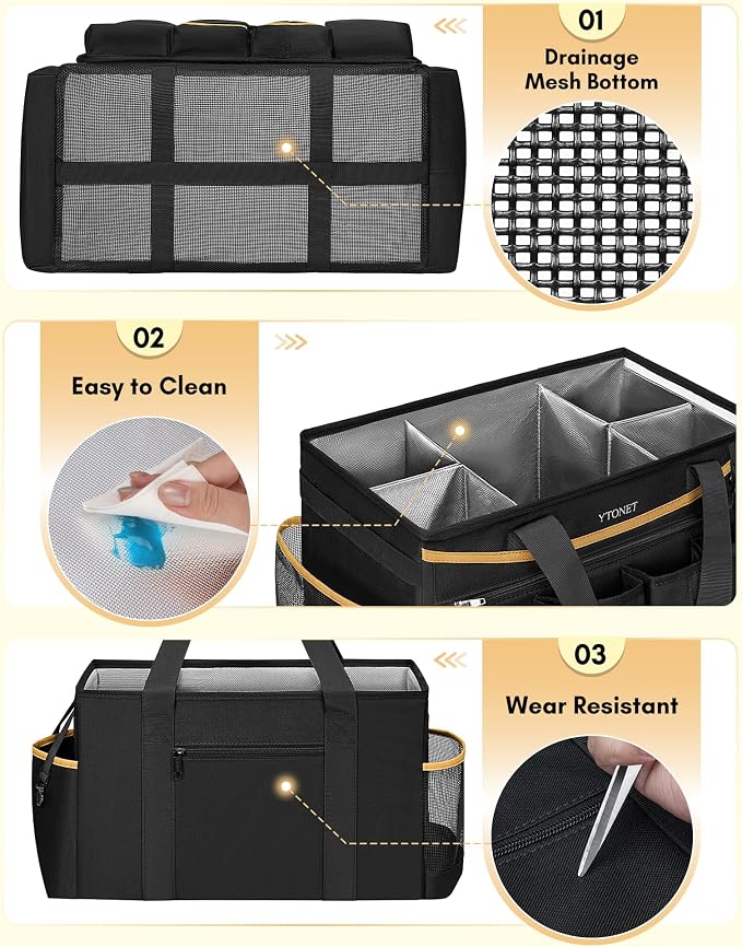 Ytonet Wearable Cleaning Caddy & Extra Large Cleaning Bag with Detachable Apron