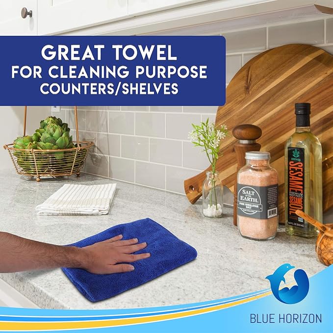 Cleaning Cloth Towels - Large 27" x 16" Microfiber Rags - Highly Absorbent, Lint Free Streak Free for House, Kitchen, Car, Window Detailing Reusable Shop Towels (6-Pack, Burgundy)
