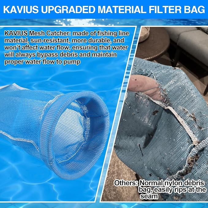 Upgraded W530 Pool Leaf Canister w/Mesh Bag Large Capacity Compatible with Hayward Pen-tair Pool Vacuum Cleaner Navigator Aquanaut Kreepy Krauly Heavy Duty Open Line Pool Leaf Catcher R211084K