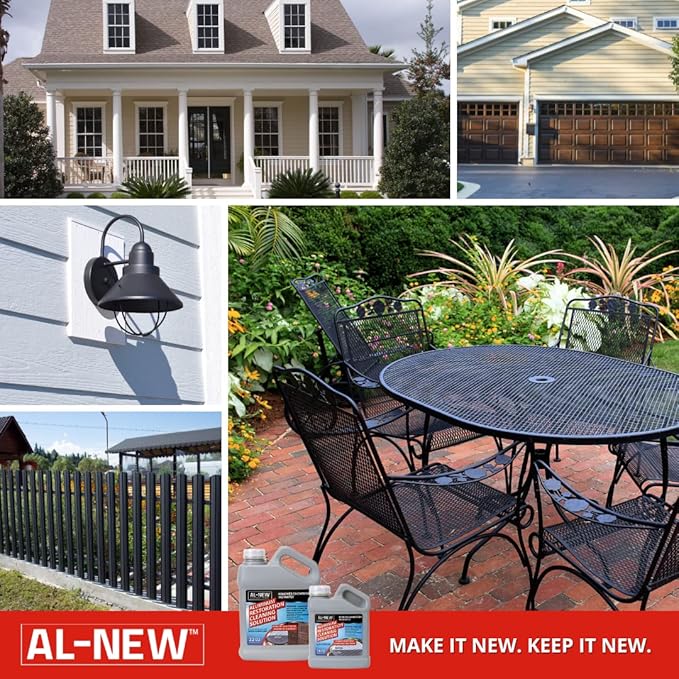 AL-NEW Aluminum Restoration Cleaning Solution | Clean & Restore Patio Furniture, Stainless Steel, and Other Household Metal Surfaces (32 oz.)