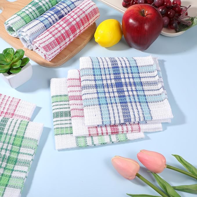 MAQUITA 36 Pieces Kitchen Dish Cloths Kitchen Dish Towels Washable Cleaning Cloth for Washing Dishes Wipe Glass Home Household Supplies, 12 x 12 Inch