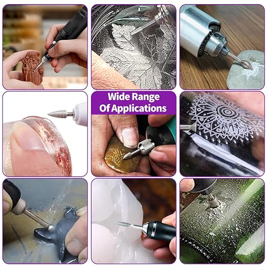 60 Grit Diamond Grinding Bit Set for Dremel, Rotary Tool Grinding Cutting Wheel 1/8” Shank for Stone Glass Tile Jewelry Engraving Rock Etching Carving Metal Wood - 32Pcs