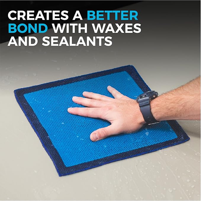 The Rag Company Ultra Clay Towel - Clay Bar Results in Minutes, Smooth Paint Fast, Enhance Gloss & Wax Bond (12"x12")