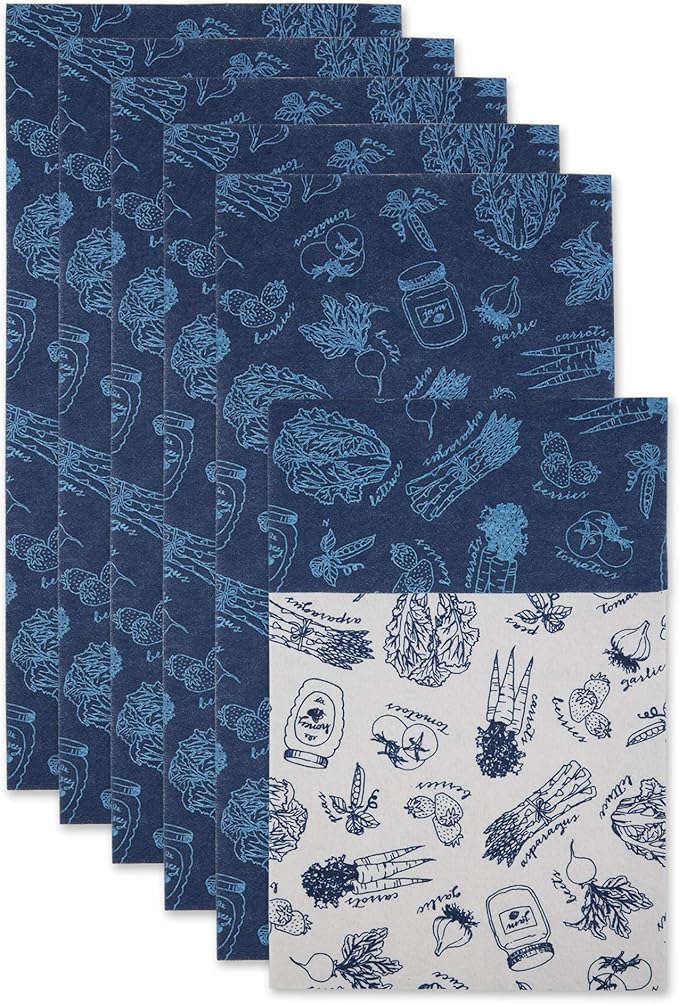 DII Fridge Liner Collection Non-Adhesive, Cut to Fit, Nautical Blue Market, 12x24, 6 Piece