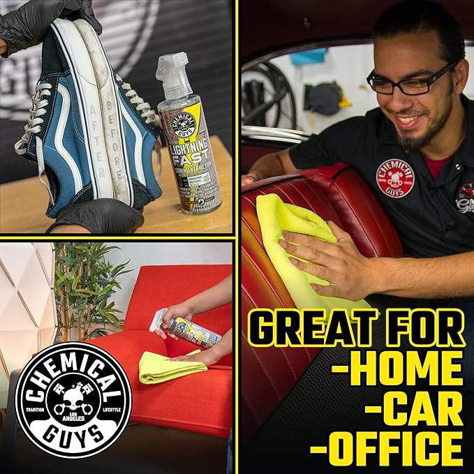 Chemical Guys CWS20316C6 Foaming Citrus Fabric Clean Carpet & Upholstery Carpet Cleaning & Stain Removing Kit with Caddy (6 Piece Kit featuring Lightning Fast Stain Extractor SPI_191_16)